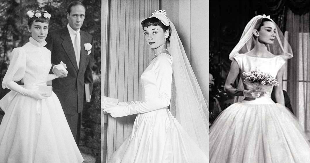 4 chiếc váy cưới của Audrey Hepburn trở thành nguồn cảm hứng bất tận của các cô dâu