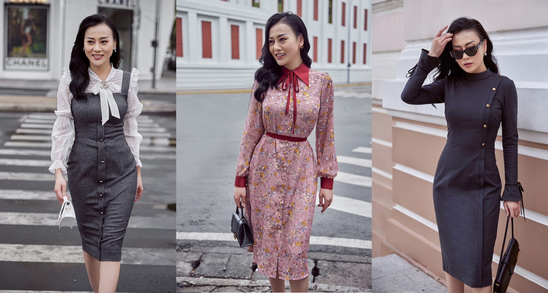 Bị gọi là thảm họa thời trang phim Việt nhưng Phương Oanh vẫn tự tin ra mắt BST công sở tự thiết kế - Ảnh 3