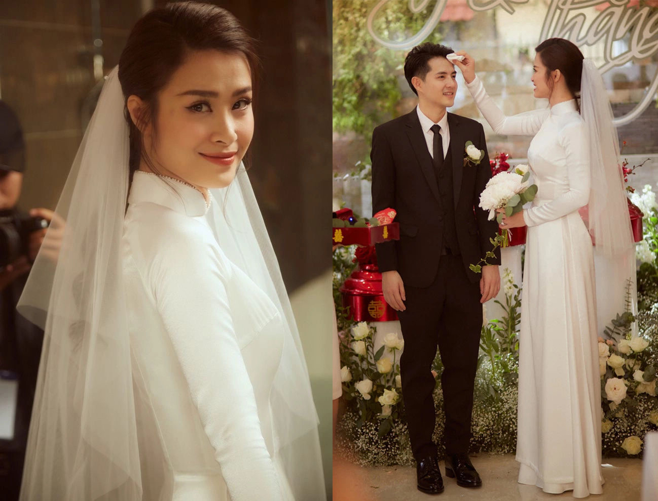 Mỹ nhân Việt diện áo dài trắng ngày: Minh Hằng độc lạ cùng ô lưới, Lan Khuê in hình phượng hoàng lửa - Ảnh 7