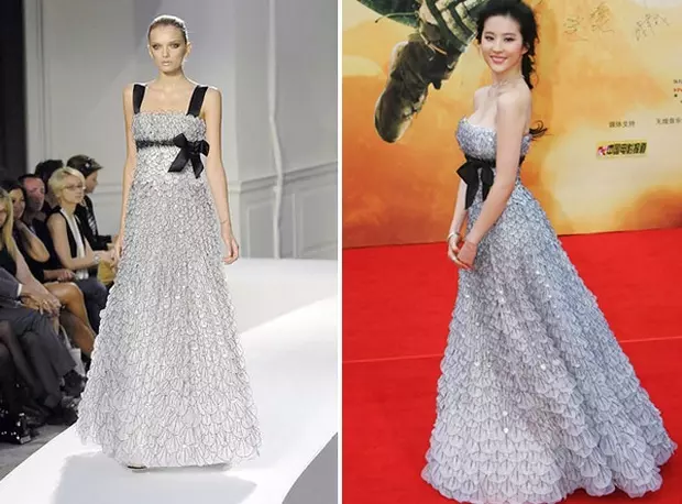 Được nhiều thương hiệu săn đón hậu đỉnh cao sự nghiệp, Lưu Diệc Phi từng có thời gian mặc hàng nhái  - Ảnh 2