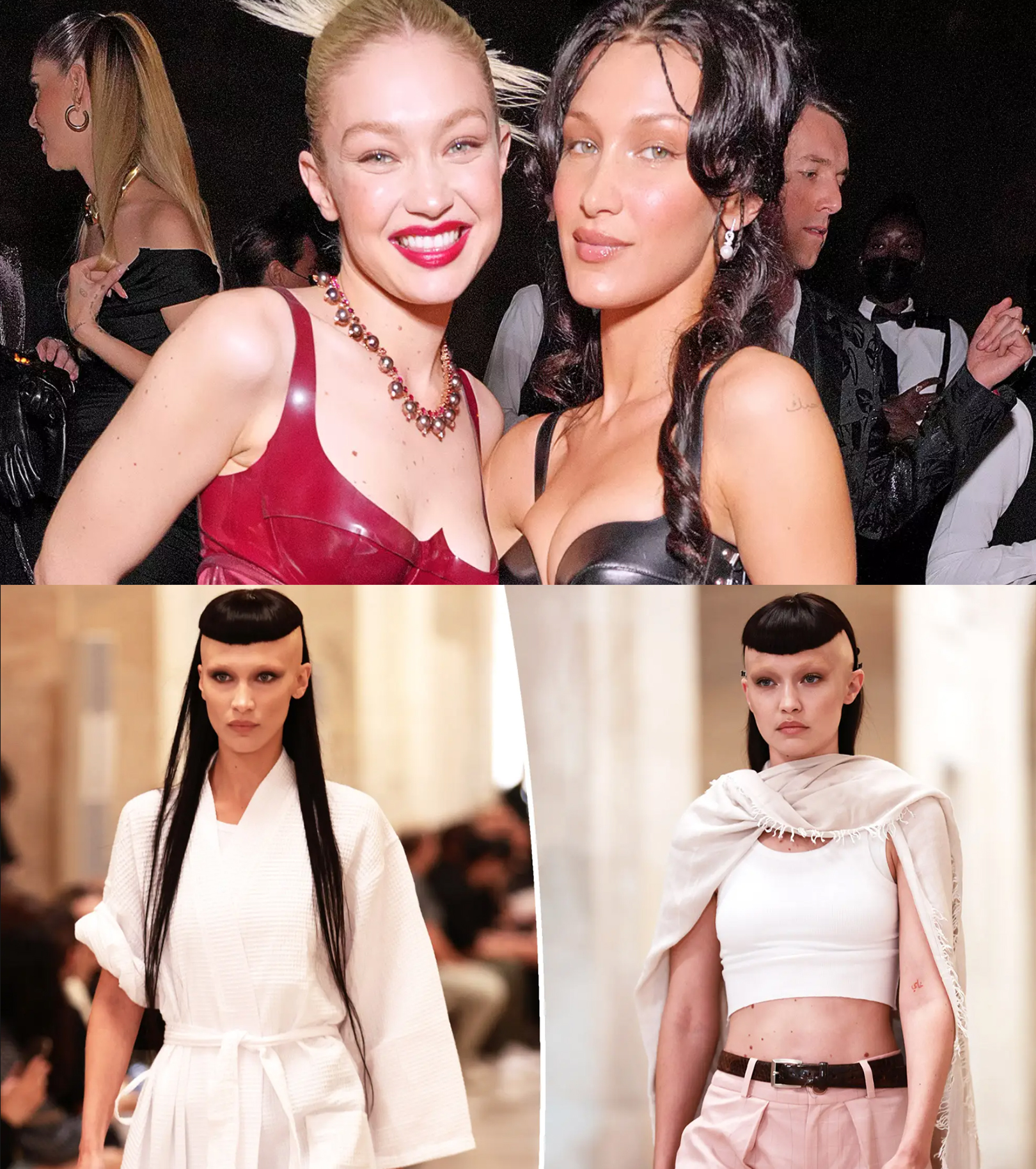 Chị em Gigi Hadid & Bella Hadid đi làm quả đầu cắt moi, cạo sạch chân mày trong show Marc Jacobs mới - Ảnh 1