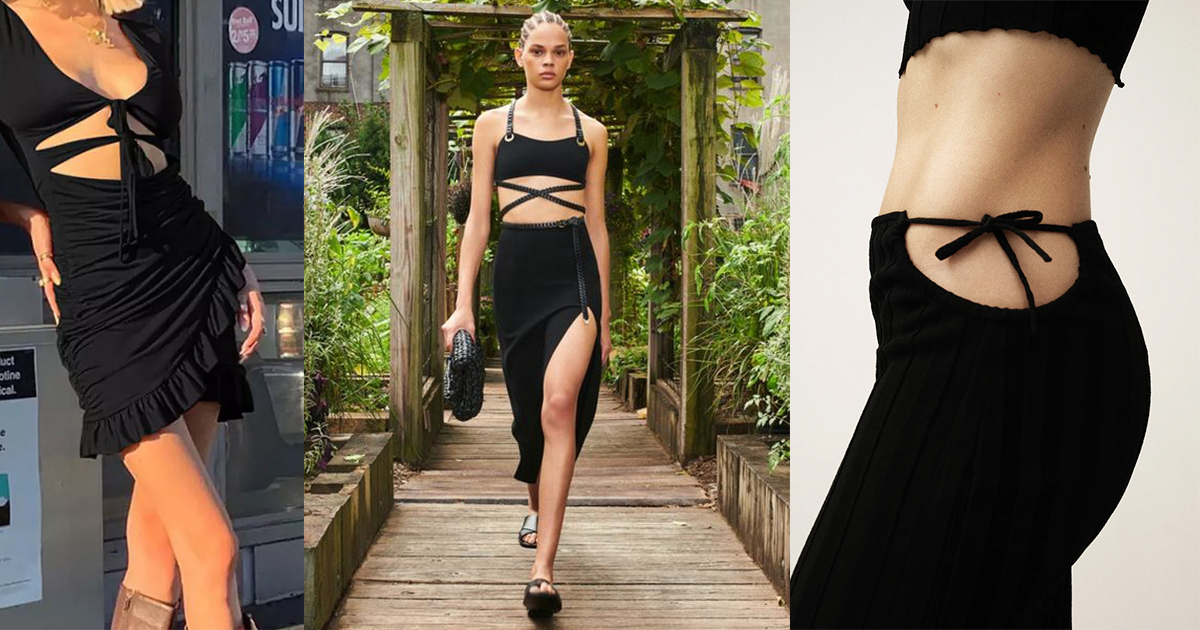 Flossing dress: Vũ khí khêu gợi mùa hè kết hợp giữa dây nhợ và váy cut-out