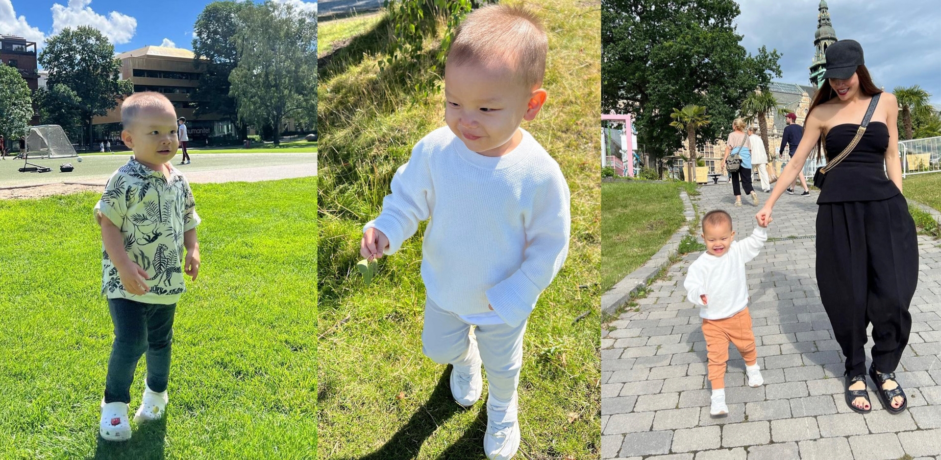 Thời trang cặp song sinh Hồ Ngọc Hà khi về quê bố: Lisa như 