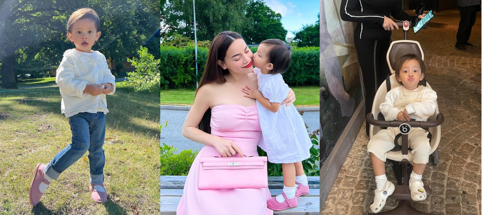 Thời trang cặp song sinh Hồ Ngọc Hà khi về quê bố: Lisa như 