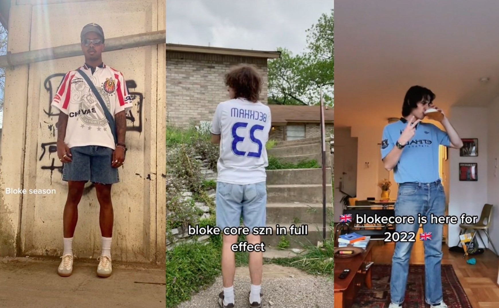 Mặc áo bóng đá trong 