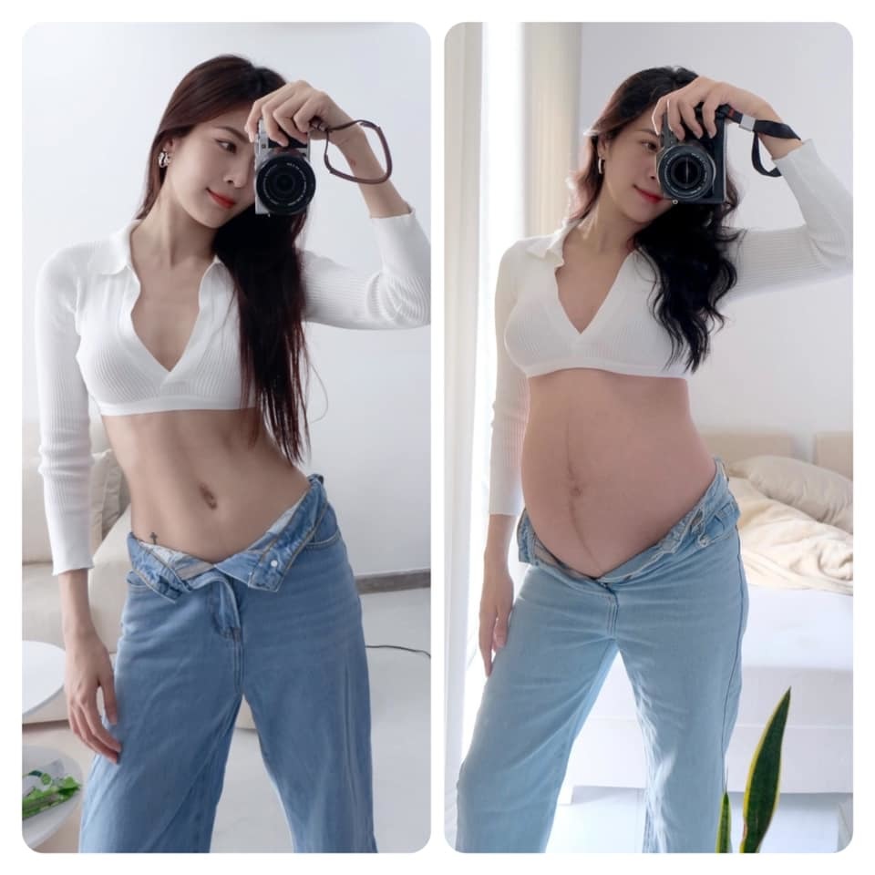 Mang bầu mà vẫn mặc đầm ôm body đẹp như Karen Nguyễn 