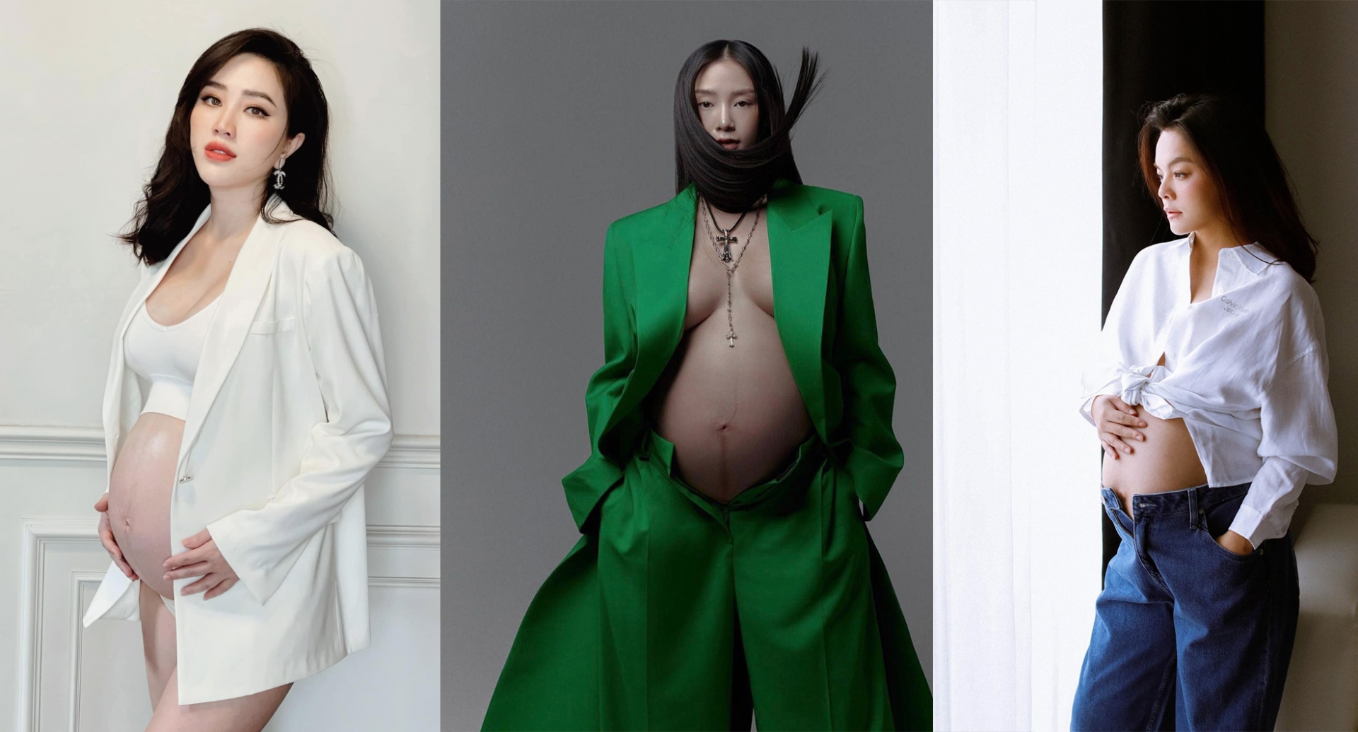 Mang bầu mà vẫn mặc đầm ôm body đẹp như Karen Nguyễn 