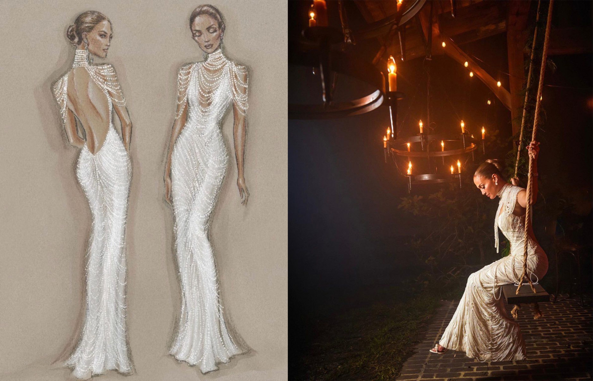 Váy cưới Jennifer Lopez tuổi 53: Nền nã, quyến rũ và tôn 3 vòng - Ảnh 2