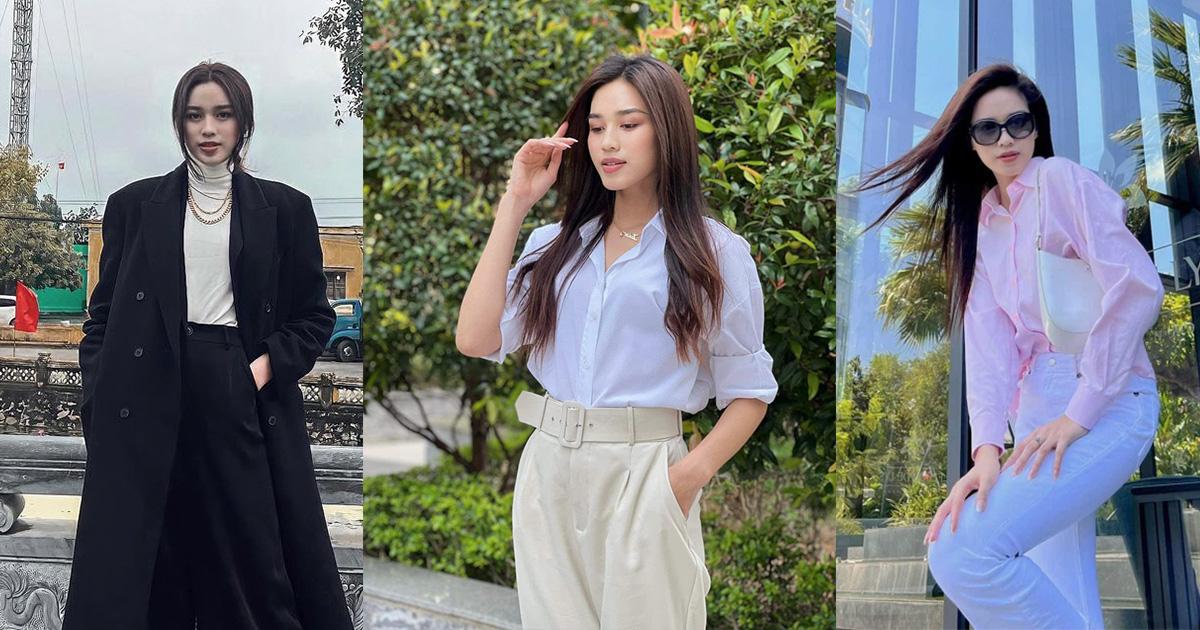 Đỗ Thị Hà mặc mỗi sơ mi, quần âu nhưng nhờ tài năng mix&match đa dạng mà gu thời trang thăng hạng