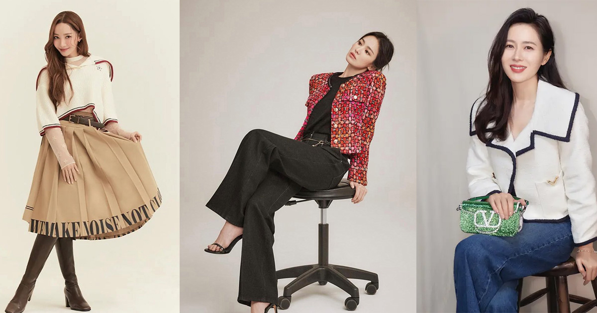 Thời trang mùa thu từ outfit dạo phố của dàn "chị đại" Hàn Quốc