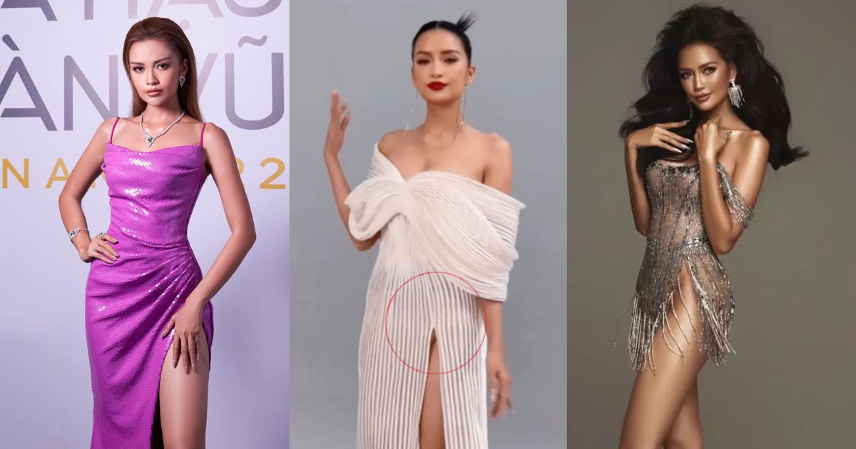 Vì sở thích mặc váy xẻ tà cao chót vót, Ngọc Châu có nguy cơ bị "lộ hàng"