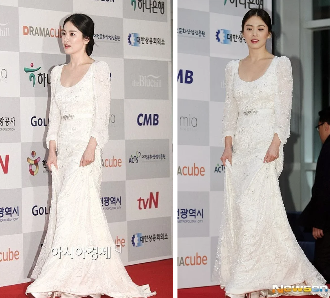 Song Hye Kyo bị fan Hàn chê thời trang thảm đỏ nhàm chán: Bao nhiêu năm cũng chỉ có 1 kiểu đầm - Ảnh 4