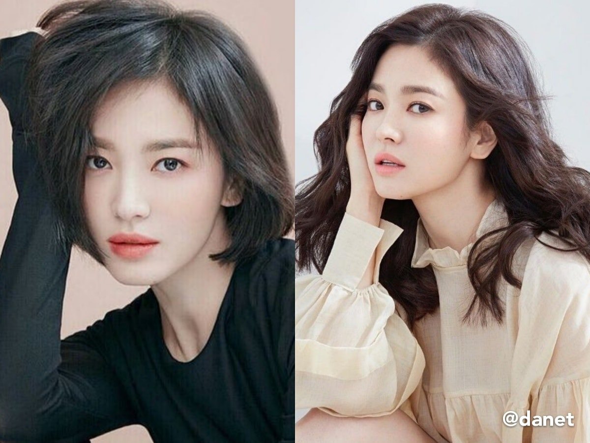 Song Hye Kyo xinh đẹp bất chấp dù để tóc xoăn dài hay tóc bob ngắn