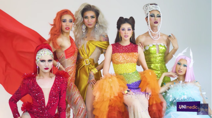 Khánh Vân từng chụp nhiều bộ hình để bày tỏ sự ủng hộ với cộng đồng LGBT.