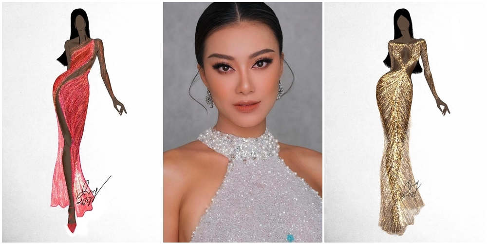 Xem này, Kim Duyên được fan vẽ tặng nhiều mẫu váy dạ hội trông 'ra gì' phết