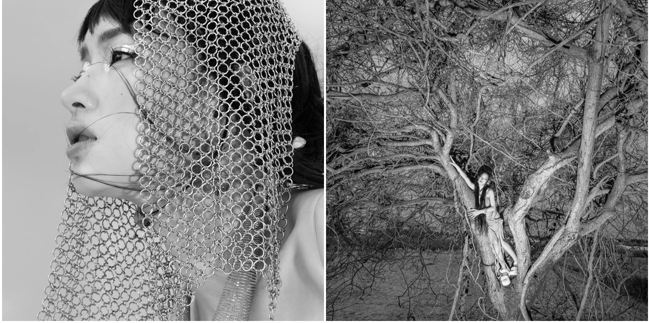 Châu Bùi trèo lên cây tạo dáng trong bức ảnh đen trắng, netizen bình luận: "Con ma này xinh gái!"