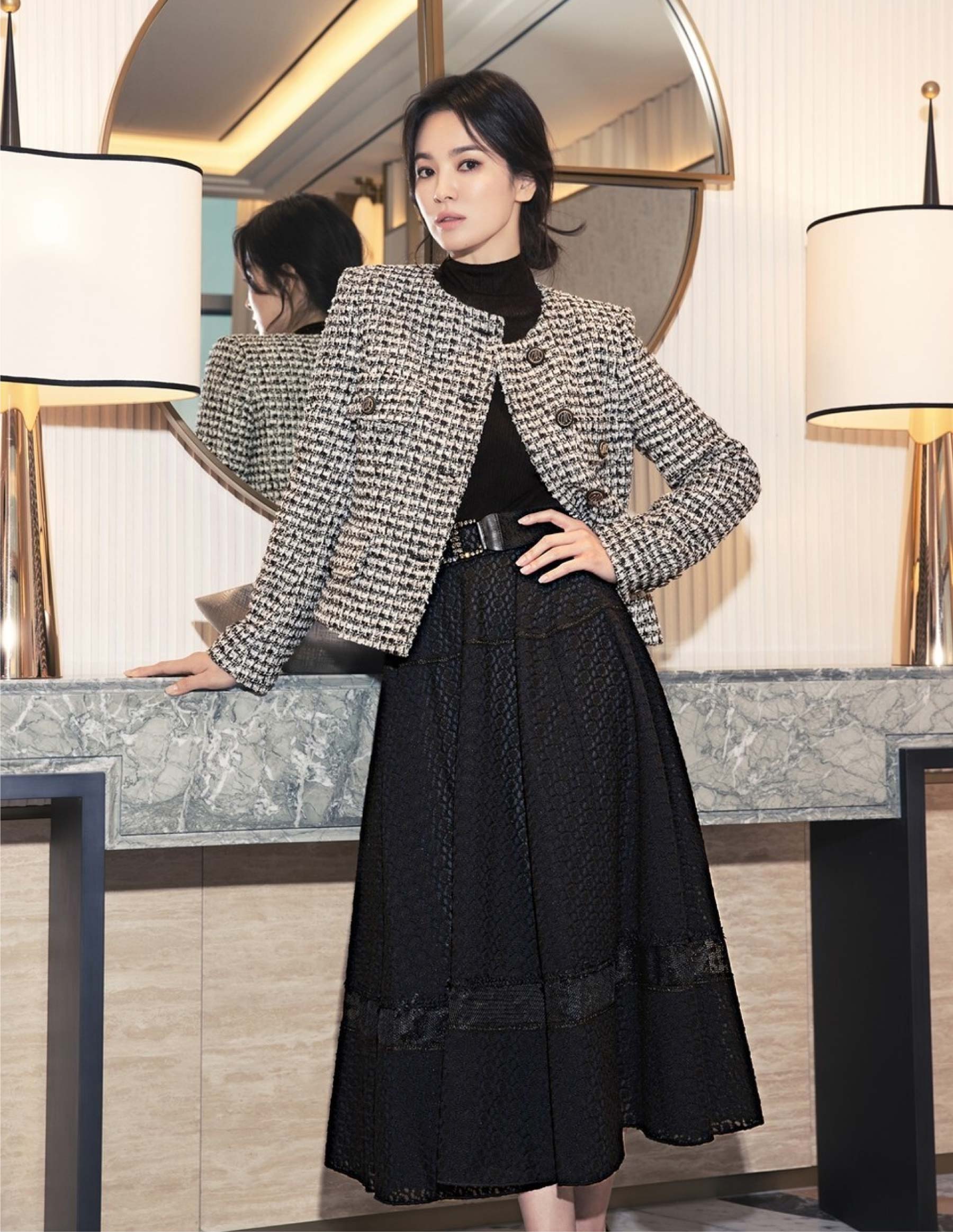 Những set đồ vải tweed đẹp nhất của Song Hye Kyo - Ảnh 1