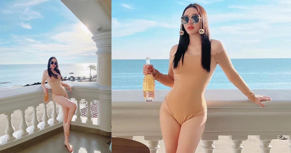 Mẹ 1 con Bảo Thy "gây lú" với đồ bơi một mảnh màu da: Khán giả bình luận "y như không mặc đồ"