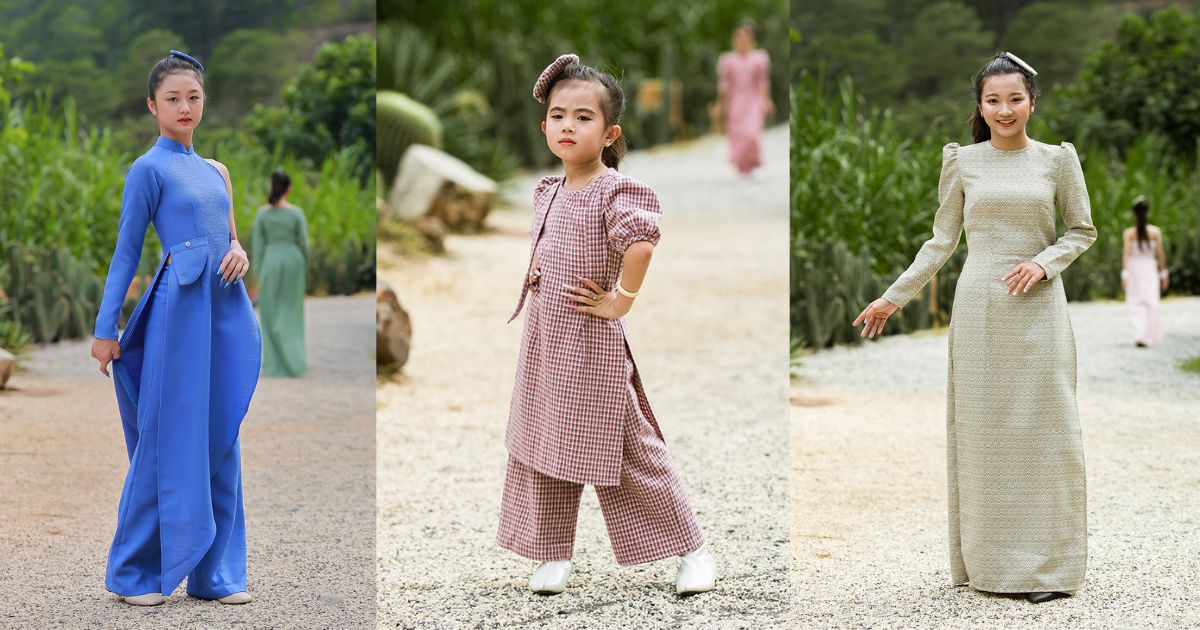 NTK Phương Hồ lần đầu kết hợp chất liệu dạ tweed với áo dài trong BST In Fall 