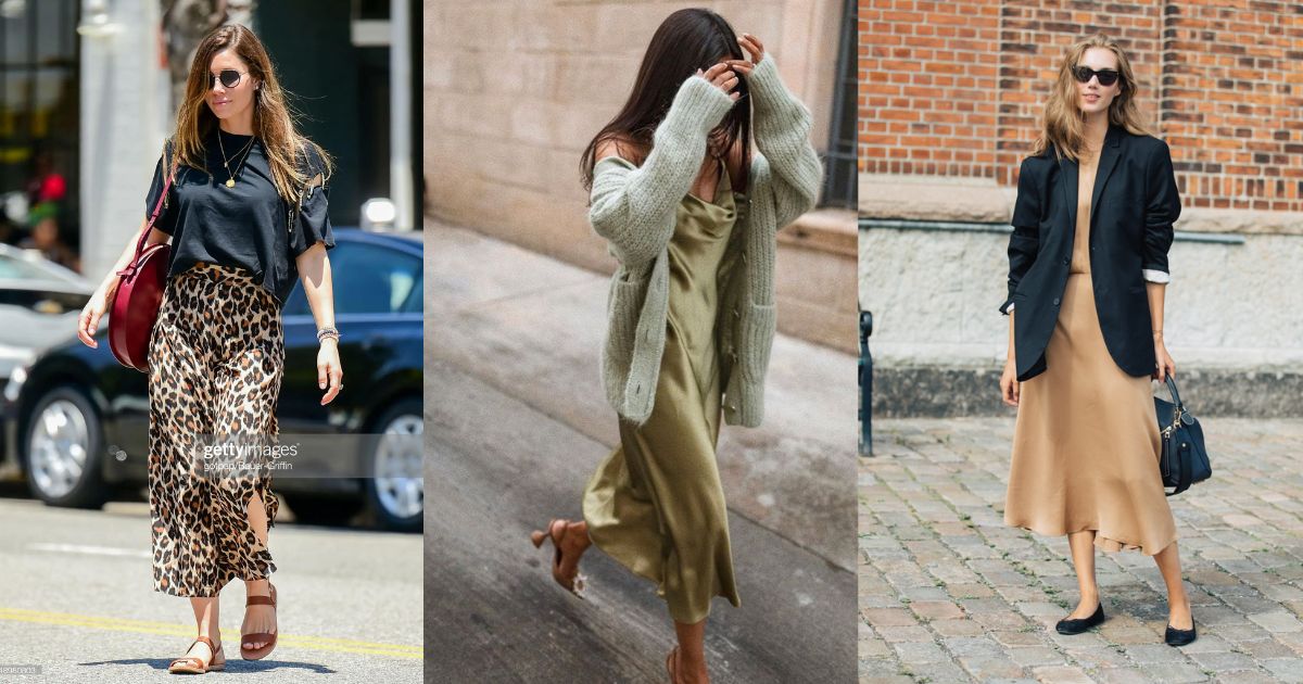 Thử thách 7 ngày phối đồ chỉ với một chiếc váy lụa hai dây