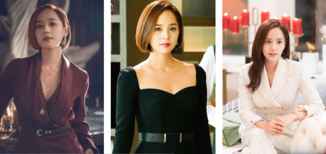 Còn đối với Oh Yeon Hee- Eugene, sau khi 'thoát nghèo', ở phần 2 và 3 của bộ phim, cô đã lột xác hoàn toàn khi bắt nhịp luôn với phong cách thanh lịch, sang trọng đúng chuẩn người có tiền.