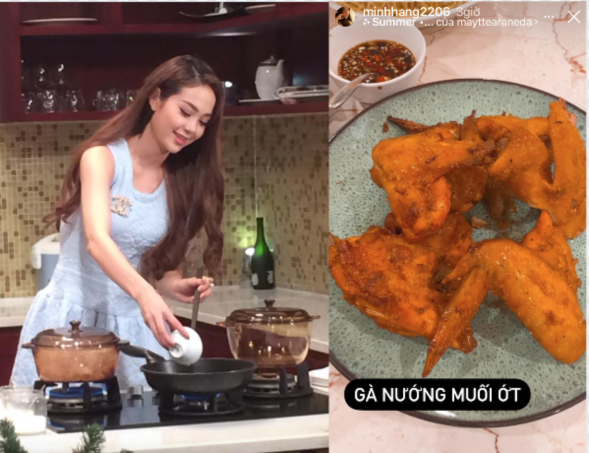 Minh Hằng khoe mâm cơm “tận” 2 món gà, Salim lần đầu tổ chức sinh nhật với chiếc bánh gato tự làm