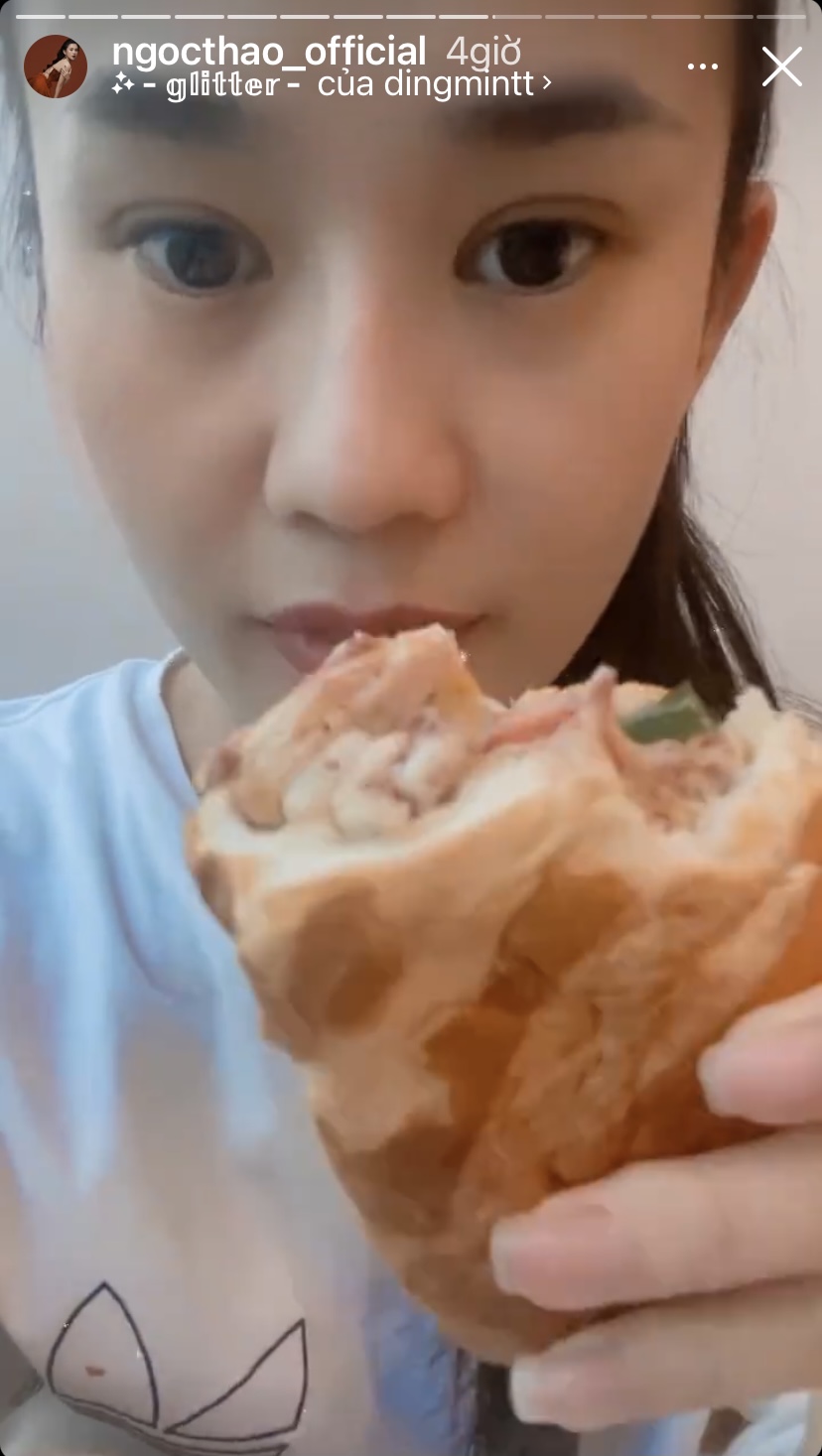 Cũng giống như Tăng Thanh Hà hay Tóc Tiên, hotgirl Ngọc Thảo hôm nay cũng được thưởng thức chiếc bánh mì 'ngập topping'.