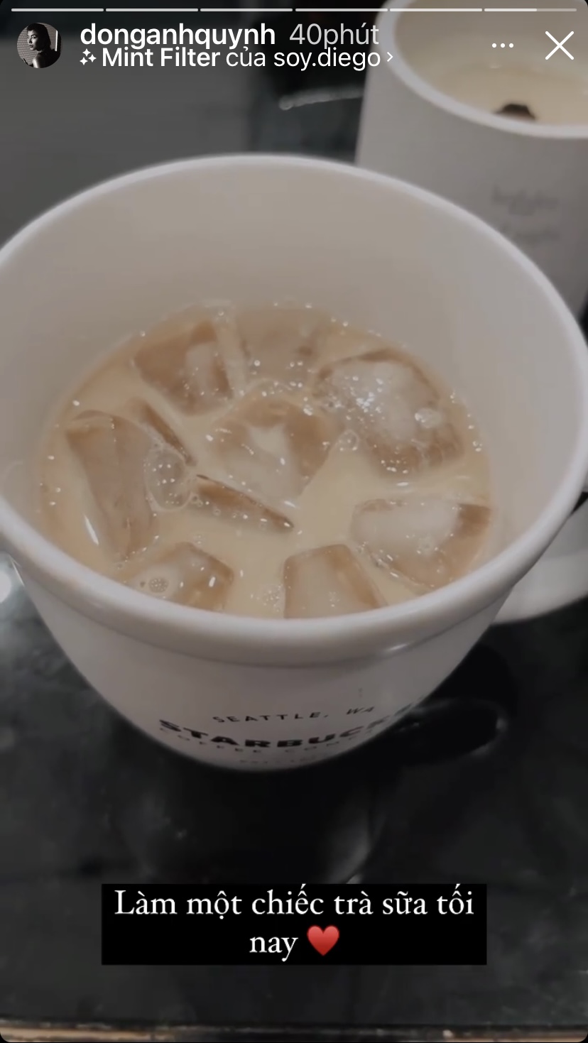 Ly trà sữa mát lạnh vừa đơn giản lại ngon miệng của Đồng Ánh Quỳnh.