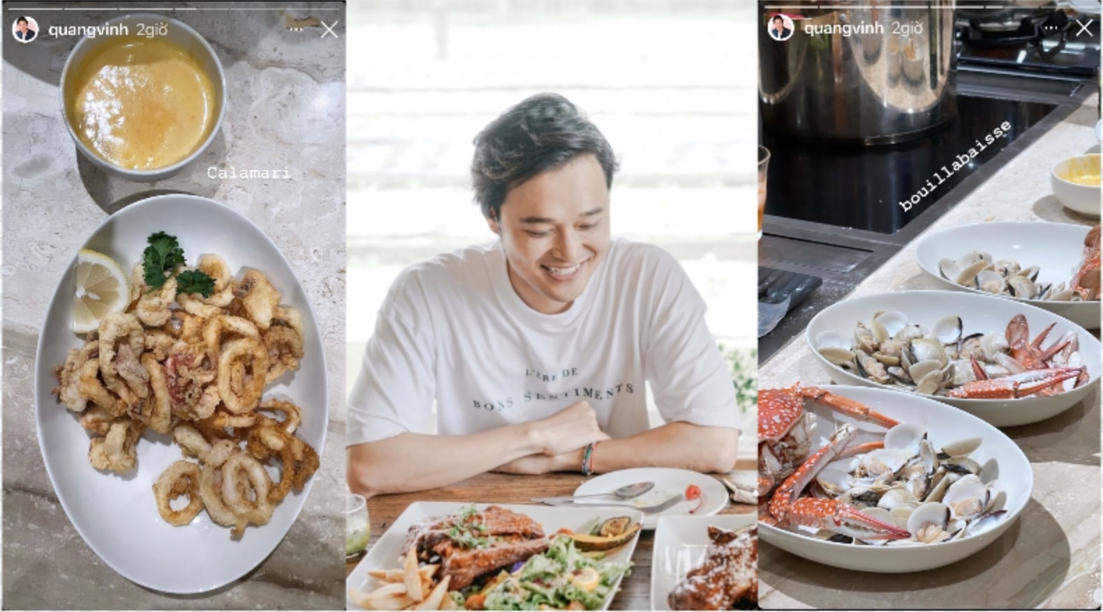 Cuối tuần, Salim ăn hết món ngon Hà Nội, Quang Vinh có hẳn một bàn hải sản