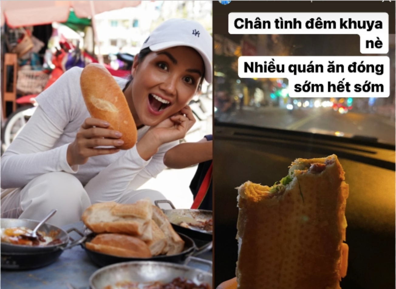 H’hen Niê ăn bánh mì đêm hiếm hoi, Ninh Dương Lan Ngọc “thưởng” trứng cá tầm đắt đỏ