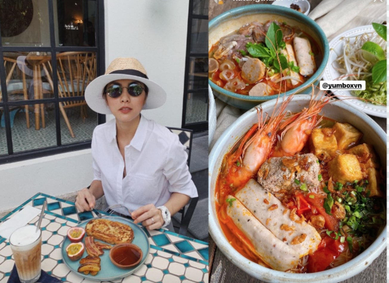 Hà Tăng ăn bún tôm kiểu "nhà có điều kiện", Phanh Lee có bàn ăn ngập các món sang chảnh
