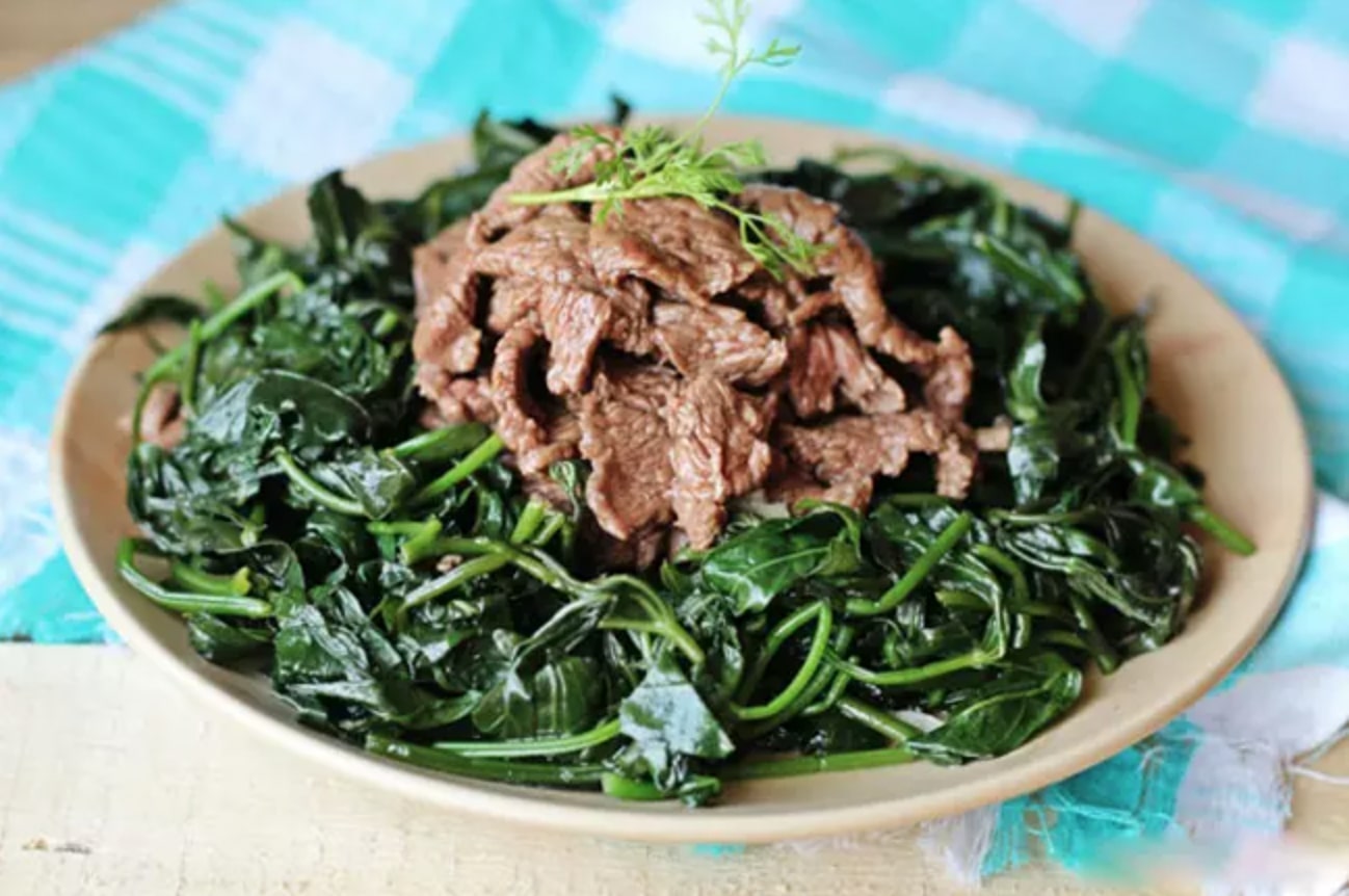 Cách làm rau lang xào thịt bò dân dã mà ngon cơm, lạ miệng cho cả gia đình