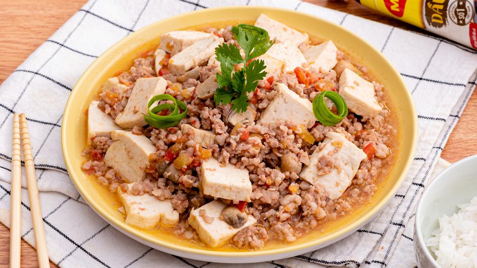 Cách làm đậu hũ sốt thịt bằm, không chỉ đơn giản mà ăn hoài không ngán