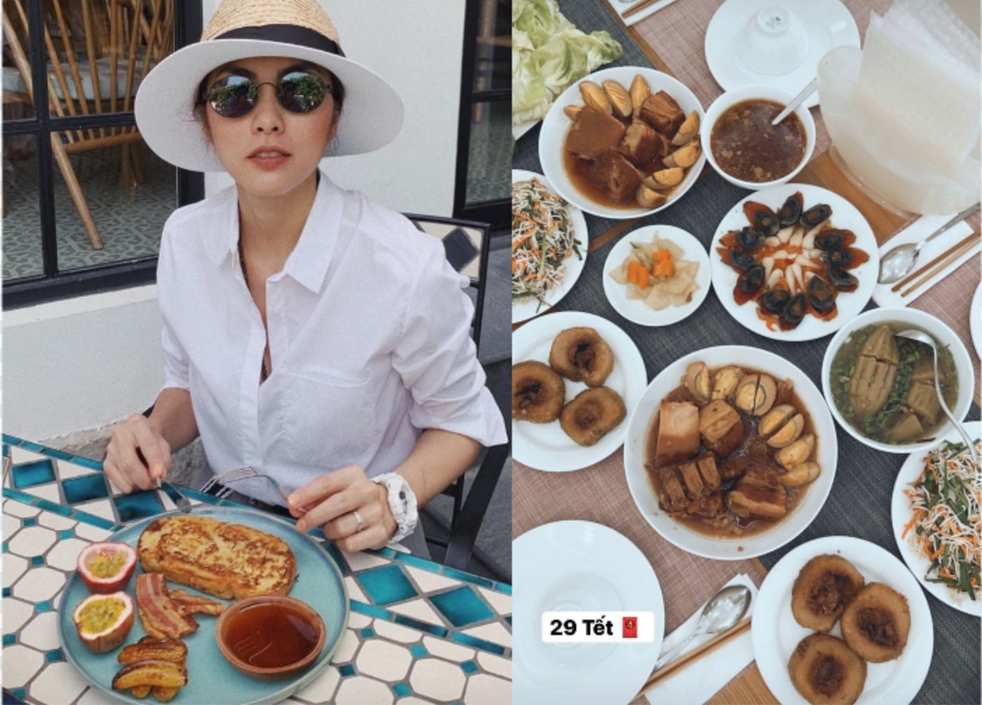 Mâm cơm tất niên của sao Việt: Vợ Công Lý ghi điểm với mâm cỗ toàn hoa