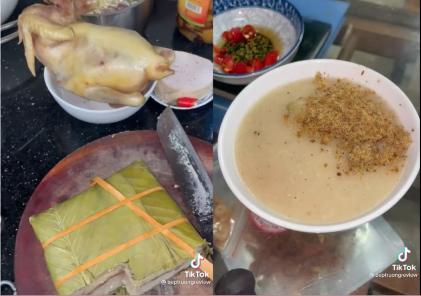 Học ngay cách nấu cháo từ bánh chưng theo trend TikTok tưởng không ngon mà ngon không tưởng