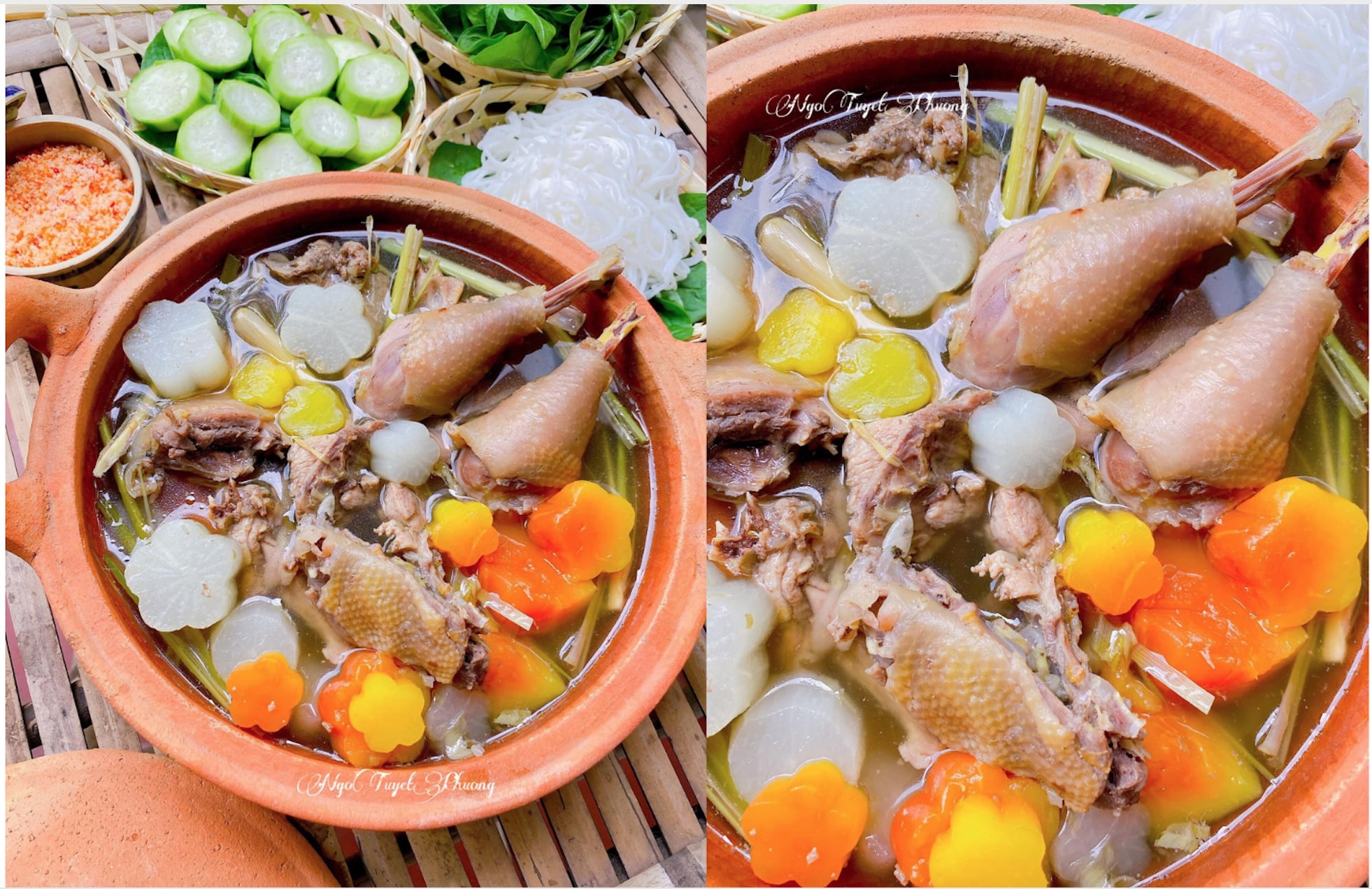 Cách nấu canh gà hầm đu đủ, món canh thơm ngon, bổ dưỡng cho bữa cơm chiều