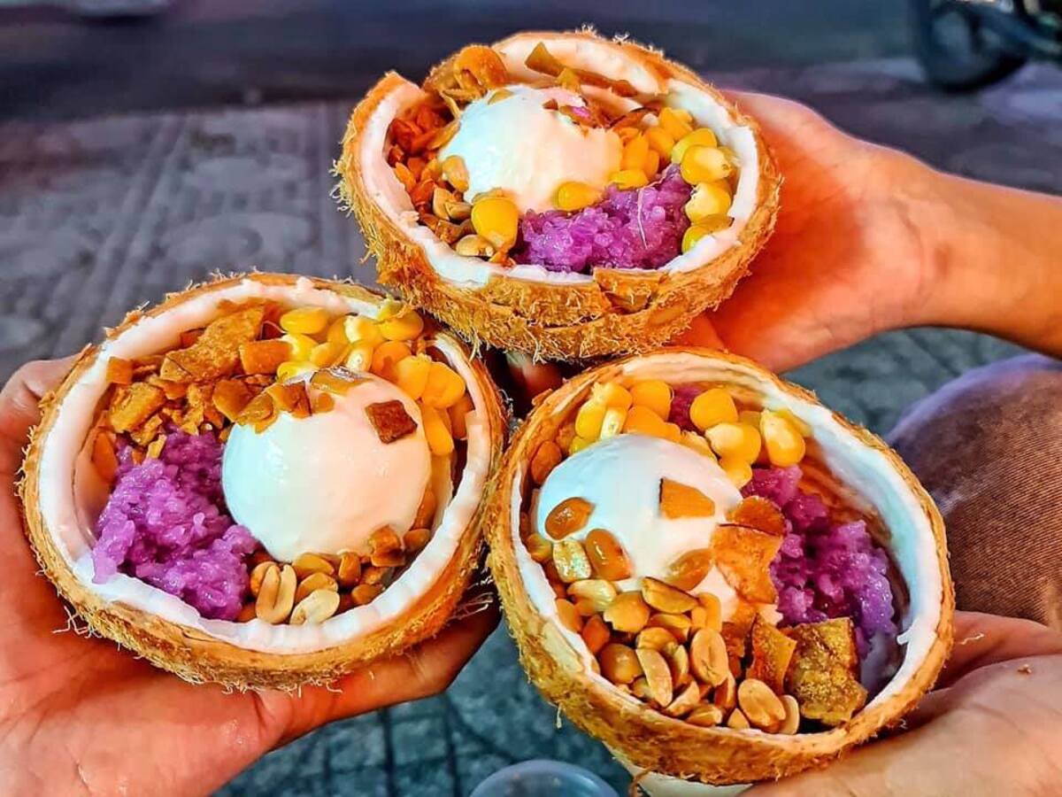 Cách làm kem xôi dừa lá cẩm mát lạnh, thơm ngon không kém mua ngoài hàng - Ảnh 2