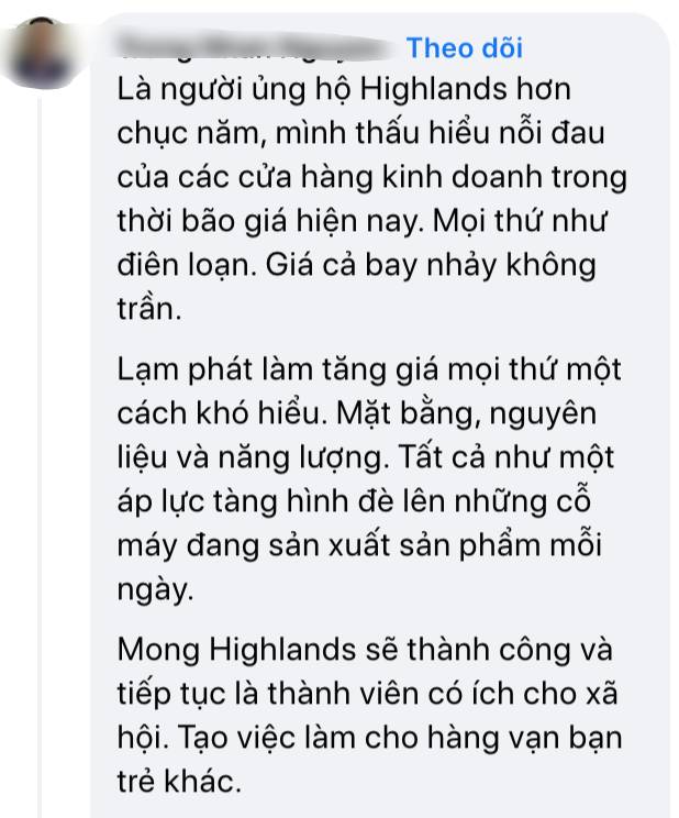 Highlands Coffee thông báo điều chỉnh giá menu đồ uống từ 6 đến 10 ngàn mỗi loại - Ảnh 1