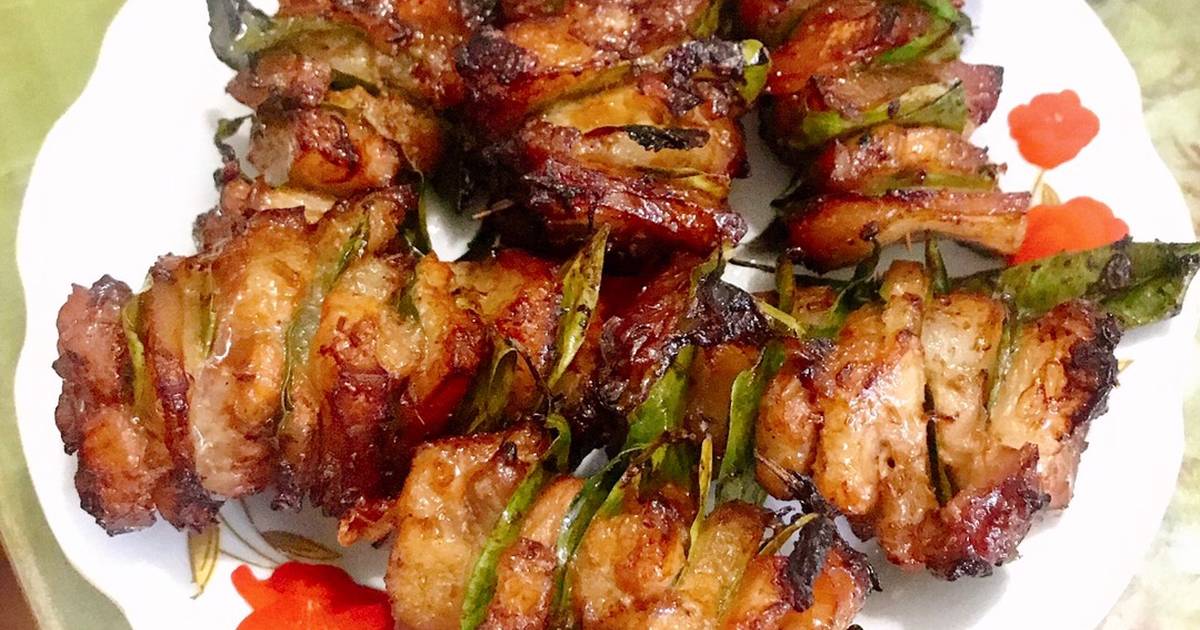 Cách làm thịt heo nướng lá chanh thơm mềm đậm đà, chồng con tấm tắc