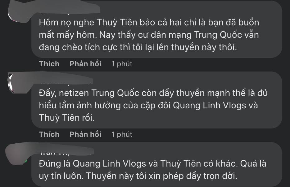 Không chỉ Việt Nam, netizen Trung Quốc cũng tích cực đẩy thuyền Quang Linh Vlogs – Thuỳ Tiên - Ảnh 3