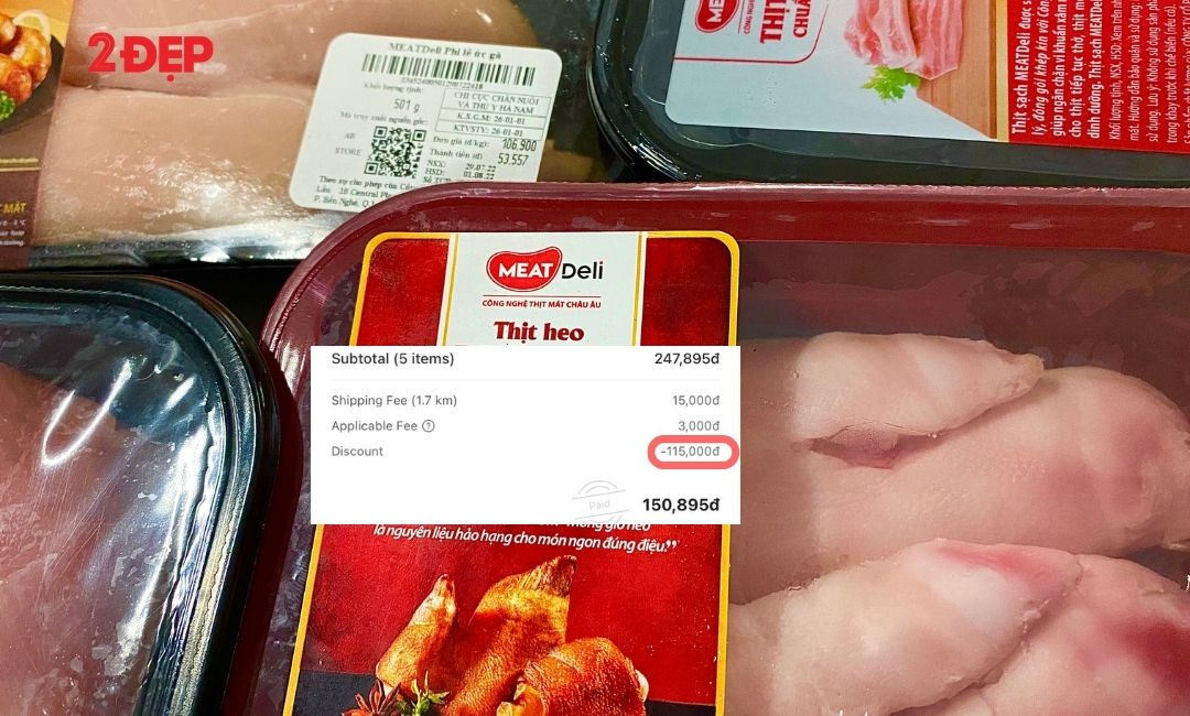 Bí quyết mua 230 ngàn tiền thịt chỉ mà được giảm 115 nghìn, đi chợ chưa bao giờ đơn giản thế - Ảnh 1
