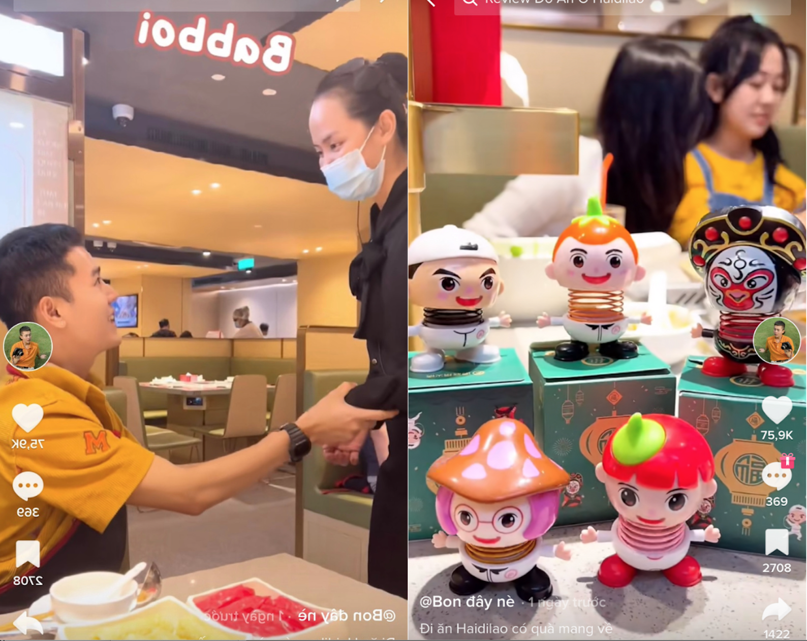 Đến Haidilao nói gì thì nhận được set đồ chơi 5 món vừa xinh vừa xịn