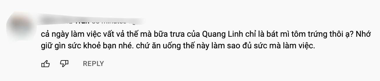 Quang Linh Vlogs khiến người hâm mộ xót xa khi chia sẻ bữa trưa chỉ có mì tôm trứng - Ảnh 2