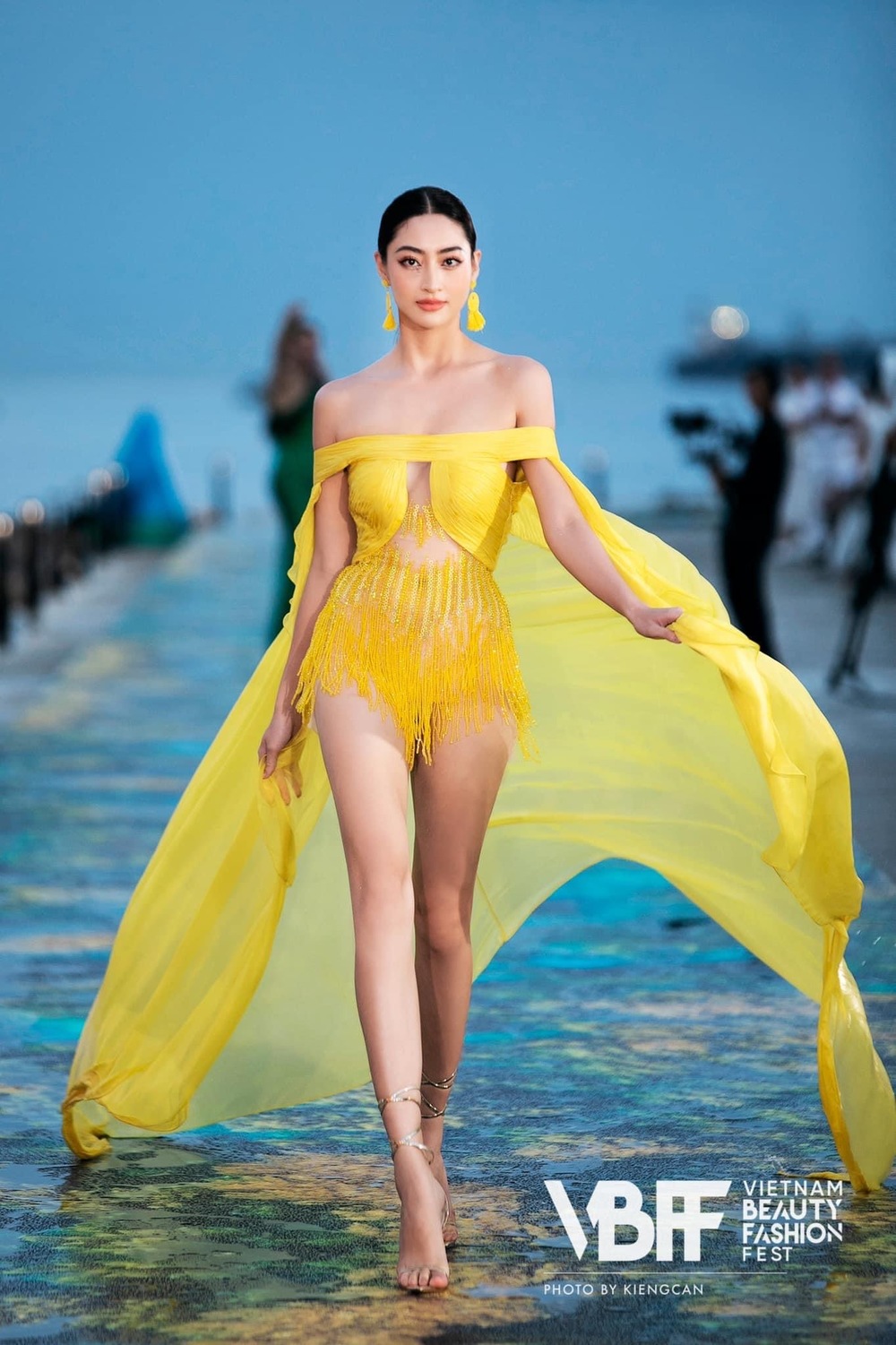 Đỗ Thị Hà bị chê “lạc quẻ” khi diện lại đầm dạ hội của Lương Thuỳ Linh tại Miss World Vietnam 2022 - Ảnh 3