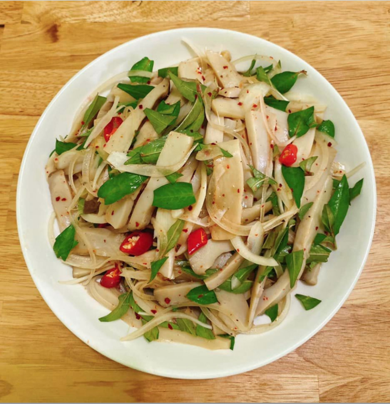 Cách làm nộm nấm đùi gà, chỉ 15 phút là có món chay thanh mát, chống ngán - Ảnh 4