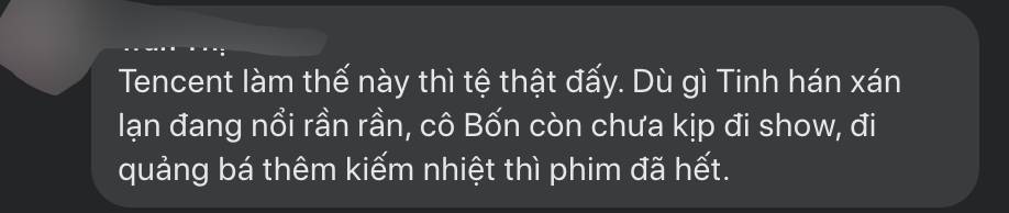 Fan Triệu Lộ Tư tố Tencent bất công khi đẩy nhanh tiến độ chiếu Tinh hán xán lạn - Ảnh 2