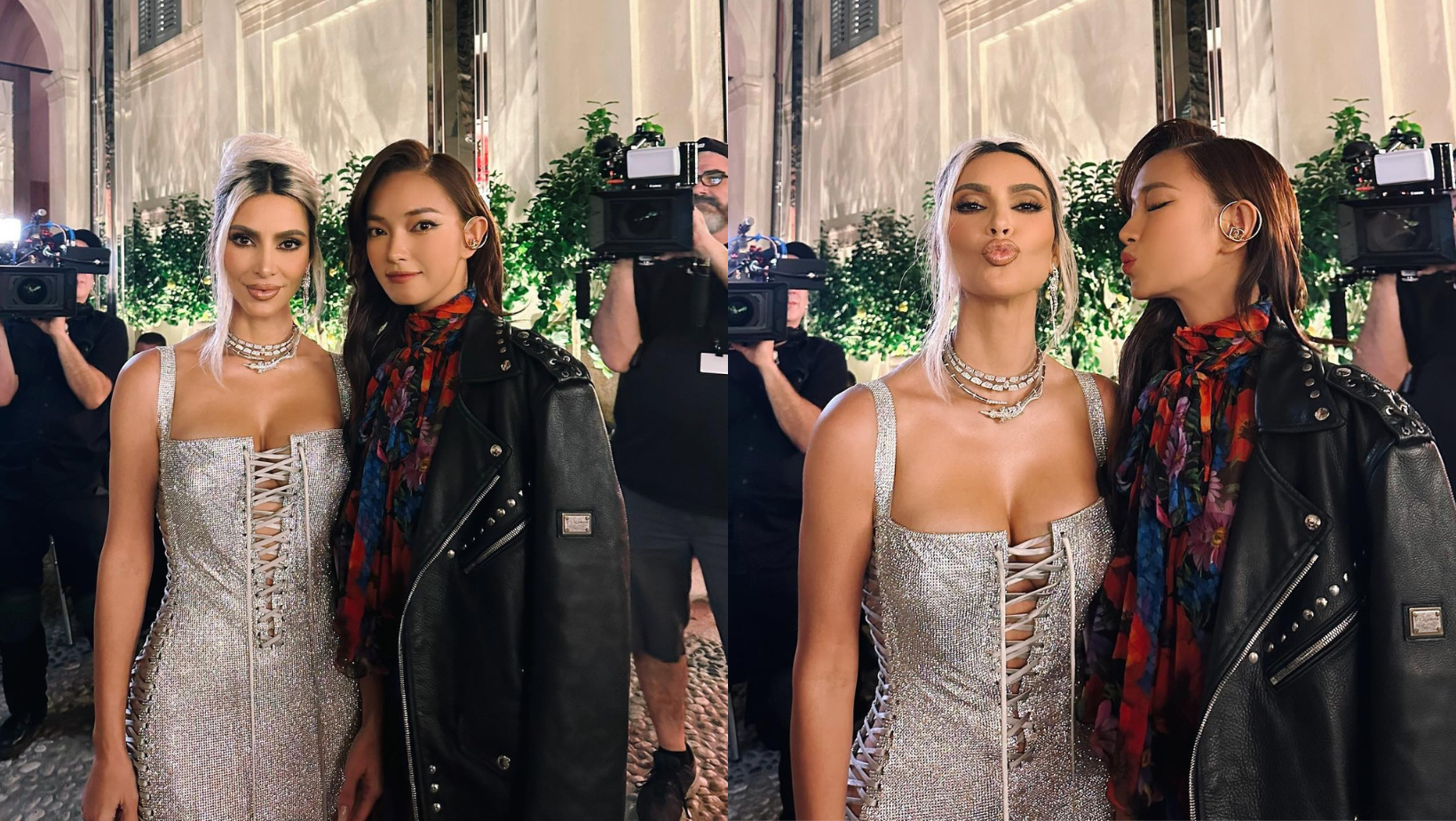 Châu Bùi khoe ảnh check-in tại Private Dinner của nhà mốt Dolce & Gabbana cùng Kim Kardashian