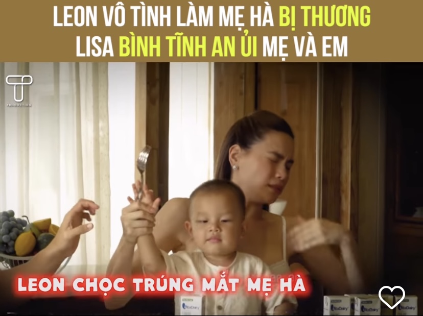 Cậu Ú Leon nghịch ngợm khiến mẹ Hà Hồ bị thương khi quay quảng cáo chung - Ảnh 1