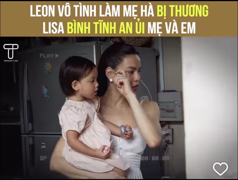 Cậu Ú Leon nghịch ngợm khiến mẹ Hà Hồ bị thương khi quay quảng cáo chung - Ảnh 3