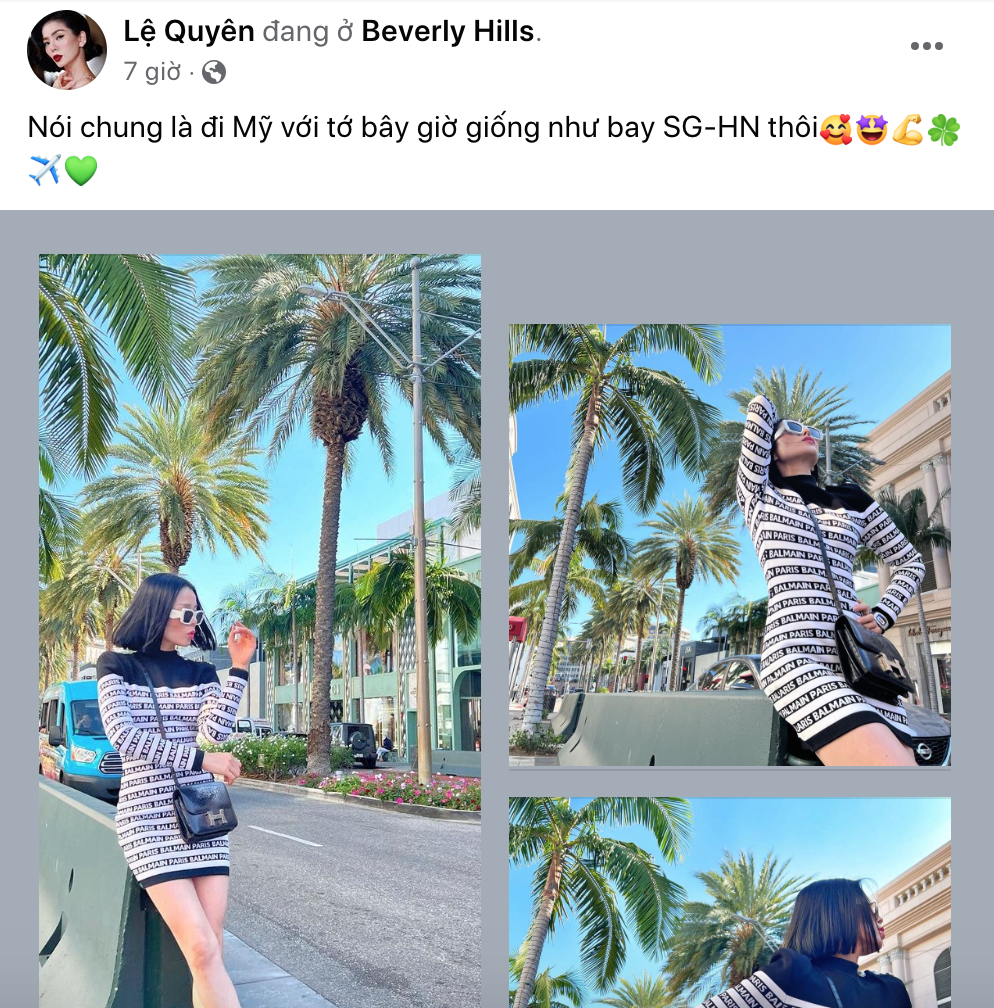 Lệ Quyên khoe khéo sức khoẻ khi cảm thấy đi Mỹ như bay Sài Gòn – Hà Nội - Ảnh 1